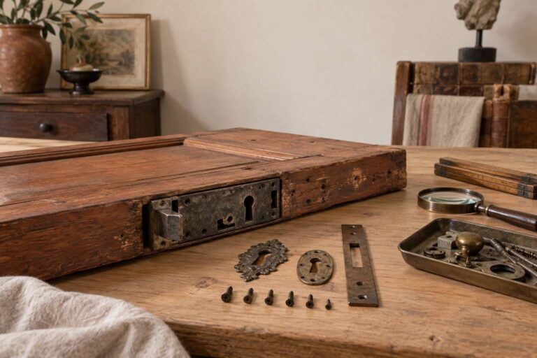 Serrure de meuble ancien : dater une entrée et un pêne