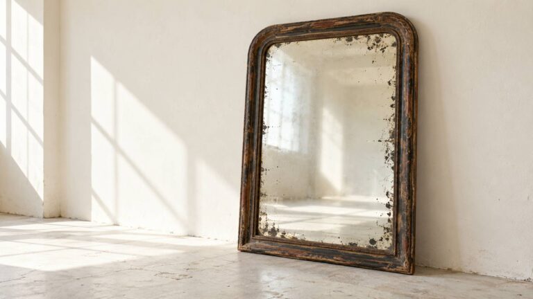 Miroir au mercure : reconnaître un tain ancien